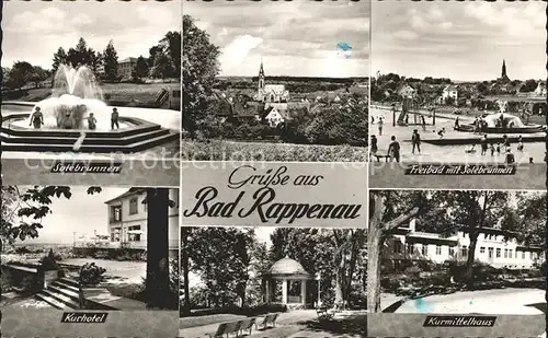 Bad Rappenau Freibad Solebrunnen Kurmittelhaus Kurhotel Kat. Bad Rappenau