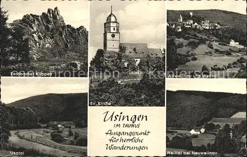 Usingen Evangelische Kirche Eschbacher Klippen Weiltal Kat. Usingen