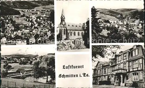 Schmitten Taunus Kirche Gesamtansicht Kat. Schmitten