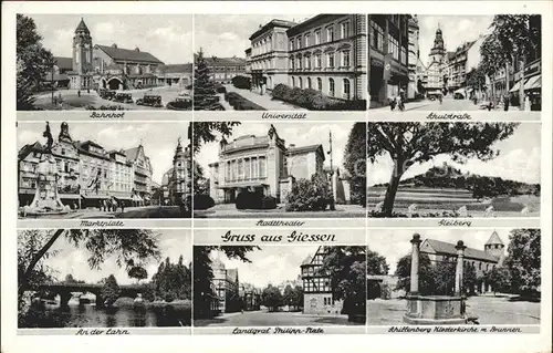 Giessen Lahn Universitaet Bahnhof Marktplatz Kat. Giessen