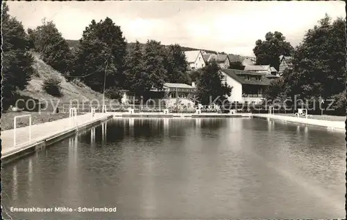 Emmershausen Emmershaeuser Muehle Schwimmbad Kat. Weilrod