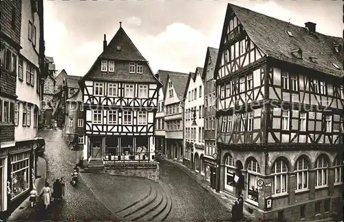 Wetzlar Eisenmarkt mit Werther Haus und Alte Muenz Kat. Wetzlar