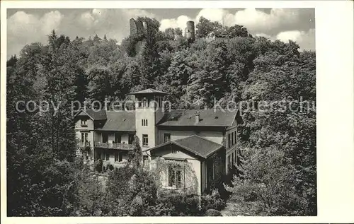 Diemerstein Pfalz Christl Erholungsheim und Burgruine Diemerstein Kat. Frankenstein