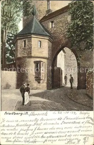 Friedberg Hessen Burgtor Kat. Friedberg (Hessen)