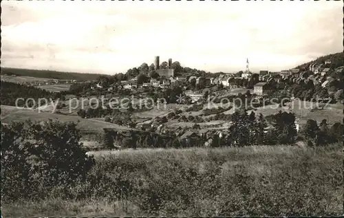 Oberreifenberg Panorama mit Burgruine Kat. Schmitten