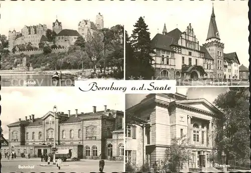 Bernburg Saale Schloss Kuranstalt Bahnhof Theater Kat. Bernburg