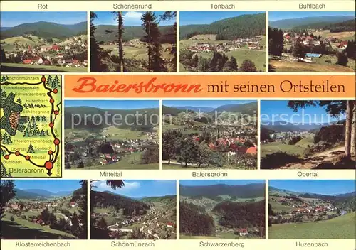 Baiersbronn Schwarzwald mit seinen Ortstelen Kat. Baiersbronn