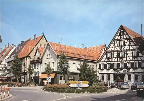 Ebingen Teilansicht Hotel Linde Kat. Albstadt