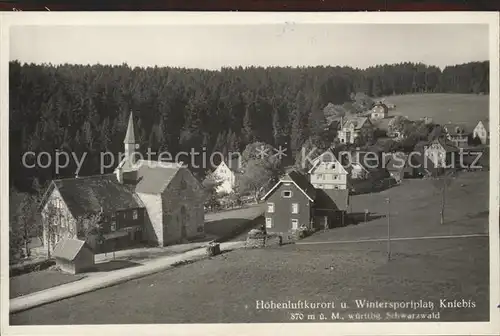 Kniebis Freudenstadt Ortsblick mit Kirche Kat. Freudenstadt