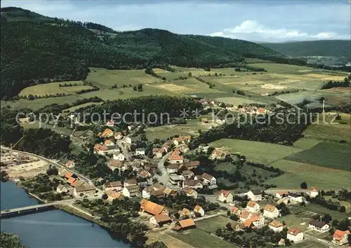 Hemfurth Edersee Fliegeraufnahme mit Edersee Kat. Edertal