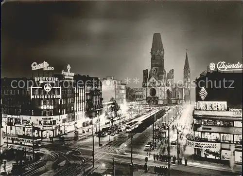 Berlin Gedaechtniskkirche bei Nacht Kat. Berlin