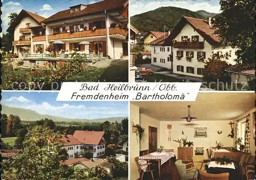 Bad Heilbrunn Fremdenheim Bartholomae Kat. Bad Heilbrunn