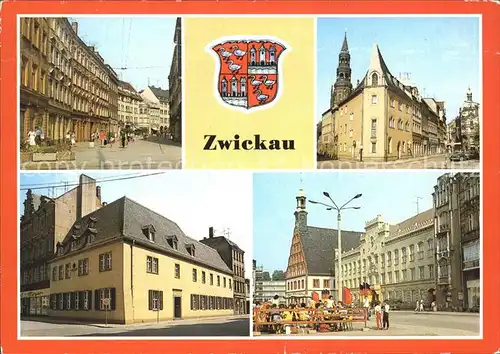 Zwickau Sachsen Schiffchen Rathaus Gewandhaus Plauensche Strasse Kat. Zwickau