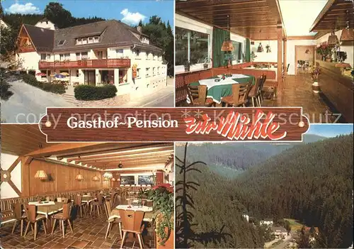 Schwarzenbach Wald Gasthof Pension Zur Muehle Gastraum Totalansicht Kat. Schwarzenbach a.Wald