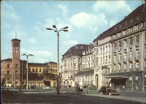 Erfurt Bahnhofsplatz mit HO Hotel Erfurter Hof Kat. Erfurt