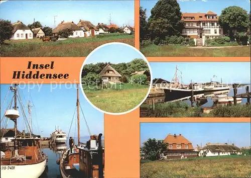 Insel Hiddensee Vitte Fischerhaeuser Hafen HO Gaststaette Norderende Kloster Hafen HO Gaststaette Dornbusch Kat. Insel Hiddensee