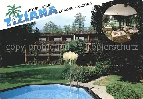 Losone Hotel Garni Tiziana Swimmingpool Kat. Losone