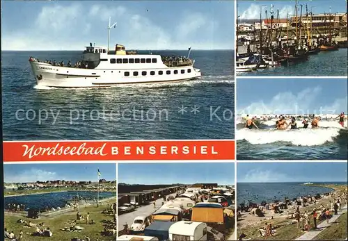 Bensersiel Faehre Hafen Schwimmbad Camping Strand Kat. Esens