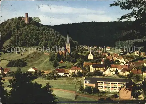 Hohenecken Ortsansicht Kirche Schloss Kat. Kaiserslautern