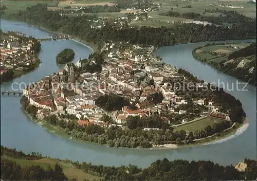 Wasserburg Inn Fliegeraufnahme Kat. Wasserburg a.Inn