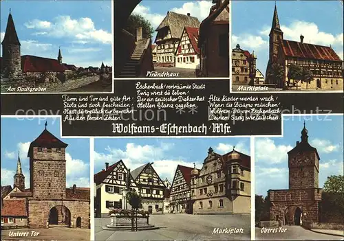 Wolframs Eschenbach Marktplatz Pfruendehaus Stadtgraben Kat. Wolframs Eschenbach