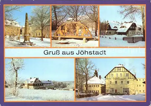 Joehstadt Schwibbogen Postmeilensaeule Ferienheim Berghof Kat. Joehstadt