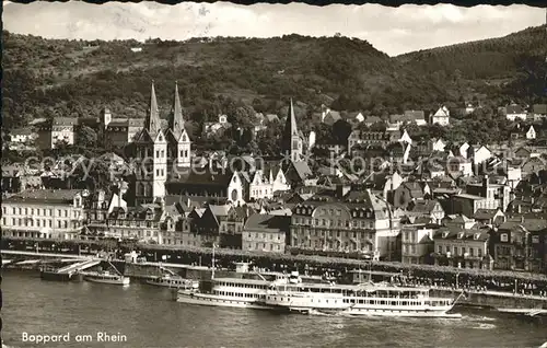 Boppard Rhein Rheindampfer Altstadt Kirche Kat. Boppard