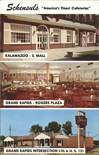 Kalamazoo und Grand Rapids Schensuls Americas Finest Cafeterias Kat. Kalamazoo