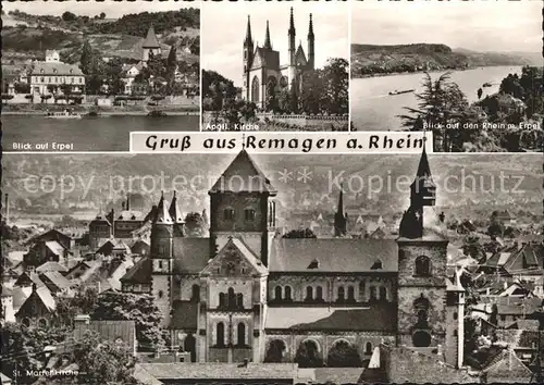 Remagen Erpel Rheinblick Apoll Kirche St Marienkirche Kat. Remagen