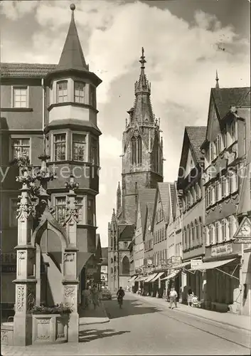 Reutlingen Wilhelmstrasse mit Lindenbrunnen Kat. Reutlingen