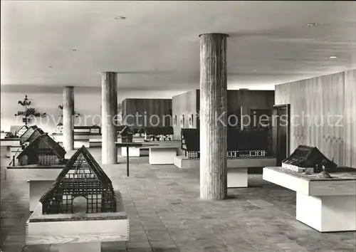 Hannover Hist Museum am Hohen Ufer Saal mit Bauernhausmodellen Wetterfahnen und Bauernstuben Kat. Hannover