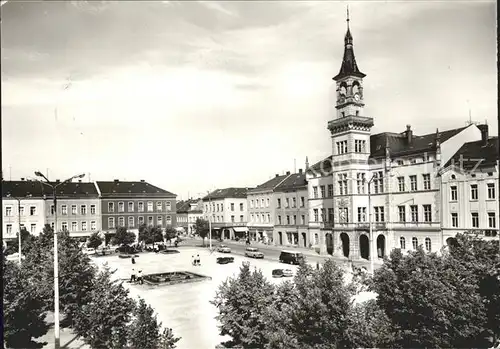 Oelsnitz Vogtland Markt mit Rathaus Kat. Oelsnitz Vogtland