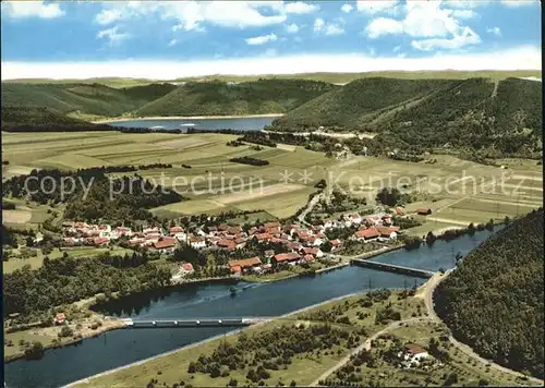 Hemfurth Edersee Fliegeraufnahme Kat. Edertal