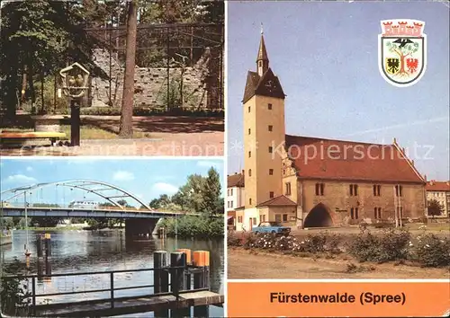 Fuerstenwalde Spree Spreebruecke Rathaus Kat. Fuerstenwalde