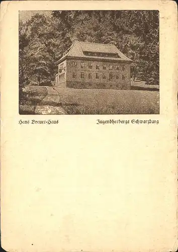 Schwarzburg Thueringer Wald Hans Breuer Haus Jugendherberge Kat. Schwarzburg