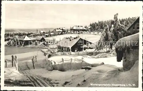 Masserberg Panorama Wintersportplatz Kat. Masserberg