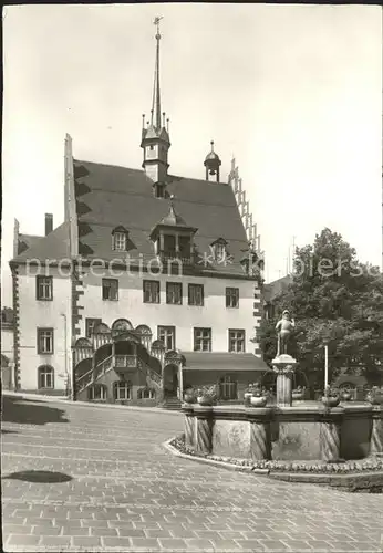 Poessneck Rathaus 15. Jhdt. Brunnen Kat. Poessneck