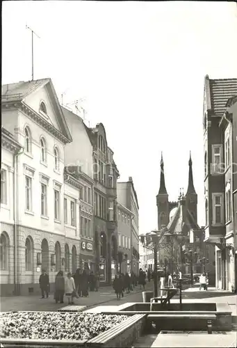 Koethen Anhalt Altstadt Fussgaengerzone Stadtkirche Holzmarkt Kat. Coethen