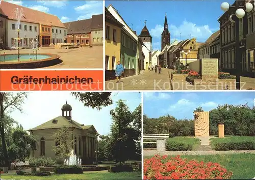 Graefenhainichen Markt August Bebel Strasse Kapelle Park der Freundschaft Denkmal Kat. Graefenhainichen