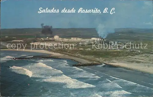 Rosarito Vista aerea de playa y planta termoelectrica Kat. Rosarito