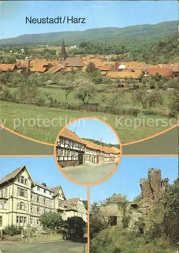 Neustadt Harz Teilansicht Baldusstr Kurhaus Lebenswende Ruine Hohnstein Kat. Neustadt Harz