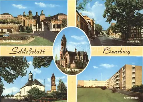 Bensberg Schloss Bensberg Schloss Str Ev und kath Kirche Krankenhaus Kat. Bergisch Gladbach