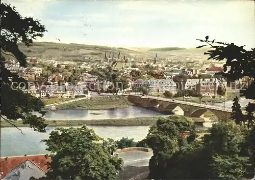 Trier Panorama Mosel Bruecke Kat. Trier