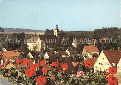 Denkendorf Wuerttemberg mit Klosterkirche Kat. Denkendorf