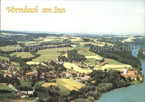 Vornbach Fliegeraufnahme Innpartie Haus am Schlosspark Kat. Neuhaus a.Inn