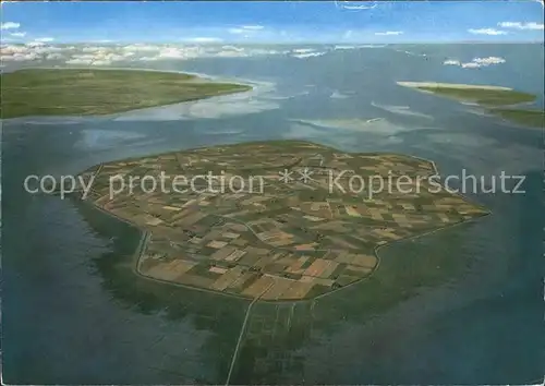 Nordstrand Fliegeraufnahme mit Insel Pellworm Kat. Nordstrand