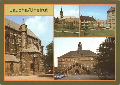 Laucha Unstrut Kirche Rathaus Kat. Laucha Unstrut