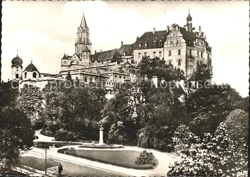 Sigmaringen Schloss Sigmaringen Bahnhofsseite Kat. Sigmaringen