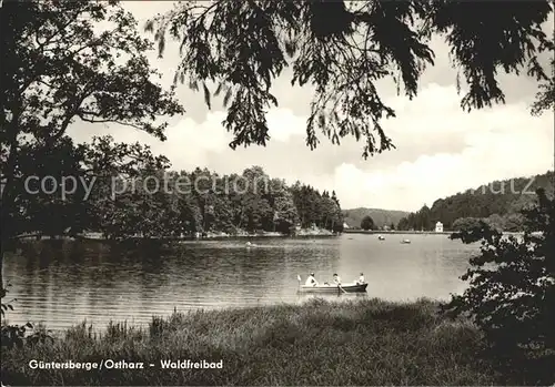 Guentersberge Waldfreibad Bootspartie Kat. Guentersberge