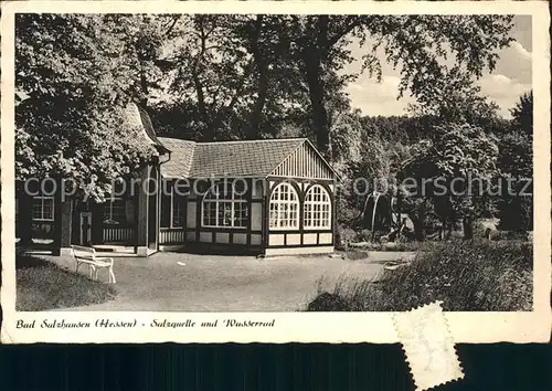 Bad Salzhausen Salzquelle und Wasserrad Kat. Nidda